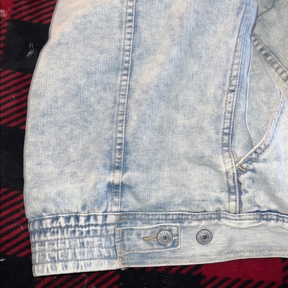 AMERICAN EAGLE 🦅 VINTAGE 80’s DENIM JEAN FAUX SHERPA-LINED JACKET Women’s XXL - Picture 8 of 11